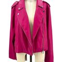 Eloquii  Faux Leather Moto Jacket Very Berry Pink Plus Size 22/24 Photo 1