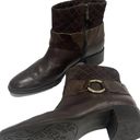 Brighton  Johnny Women’s  Brown Woven Leather Booties Size 10 M Photo 6