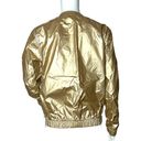 Zella Z by  Women's Shimmer Gold Athletic Jacket Full Zip Black Zipper Photo 3