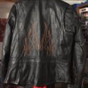 Harley Davidson HD Flame Leather Jacket Sm Photo 5