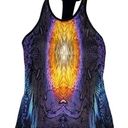 Koral  Activewear Black Galaxy Racerback Bra Tank Photo 0