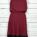 L8ter NWT Maroon & Black High Low Bohemian Dress Size Small Photo 5