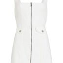 Alice + Olivia Thersa Zip Front White Denim Dress Photo 0