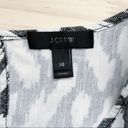 J.Crew  Linen Blend Short Sleeve Romper w/ pockets in Black White Ikat Print, XS Photo 3