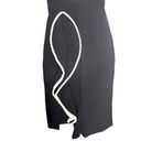 Alexis Peyton Strapless Ruffle Hem Bodycon Midi Dress Black White LBD XS Photo 5