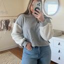 The Row all: grey cropped Sherpa-sleeved sweater Photo 1