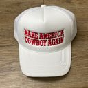 Make America Cowboy Again Trucker Hat White Photo 0