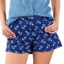 Harper  Blue & White Anchor Beach Pockets Summer Cotton Shorts ~ Womens Size 28 Photo 0