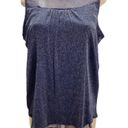 Luna  Rae Shimmery Blue Sleeveless Ruffle Neck Size XL New Without Tags Photo 7