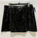 Abound  Womens‎ Mini Skirt Black Small Velvet Mini Skirt Thigh Slit Photo 3