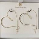 House of Harlow 1960 gold tone large heart hoop dangle earrings Photo 1