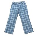 BP  Womens Mid High Rise Straight Leg Plaid Denim Jeans Retro Y2k 70s 80s 32 Photo 0