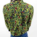 Harvé Benard 90s HARVE BENARD COLLECTION Vintage Silk Tropical Print Button Up Jacket Photo 2