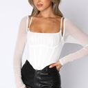 White Fox Boutique White Fox More Than Basic Long Sleeve Bustier Top Photo 0