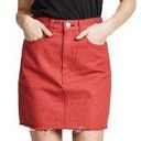 Rag and Bone Red Denim Skirt Size 32 Photo 0