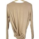 Rachel Pally  REVOLVE Open Back Twist Front Beige Long Sleeve Top M Photo 0