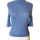 Sablyn Lucia turtleneck cashmere sweater cielo blue sz L Size L Photo 4