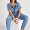 Good American NEW $169  Blue Denim Fit For Success Jumpsuit Photo 4