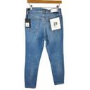 RE/DONE  90s High Rise Ankle Crop Denim Jeans Worn Brook Blue Size 29 Photo 1