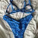 SheIn blue bandana print swim suit Photo 4