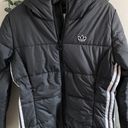 Adidas Originals three stripe slim fit padded jacket in black size small Photo 3