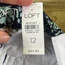 The Loft  Women's Navy And Aqua Original Chino Shorts Size 12. NEW Photo 6