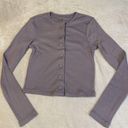 Outdoor Voices  NWT CozyRib Cropped Cardigan Earl Grey Light Purple Size S And M Photo 1