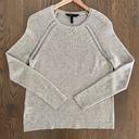 BCBGMAXAZRIA 100% Cashmere Long Sleeve Crew Neck Sweater Light Grey Extra Small Photo 0