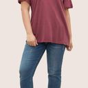 Bloomchic NWT! Burgundy ruffle sleeve V-neck top size 30 or 6X Photo 2