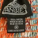 Angie NWT  Boho Knot Front Printed Maxi Dress Blue Orange Size Medium Photo 12