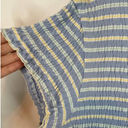 Woolrich  Striped Tee S Oversized Lettuce Hem Crepe Plisse Photo 1