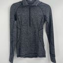 Lululemon  Runderful Zip grey activewear quarter zip long Sleeve Shirt size 2 Photo 2