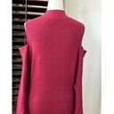 Chelsea28 Womens Sweater Dress Pink Stretch Midi Cold Shoulder Long Sleeve S New Photo 5