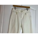 Krass&co Lauren Jeans  White High Rise Stretch Gold Zipper Sailor Capris Size 4P Photo 1