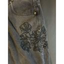 American Eagle  Outfitters Black Mom Jeans Size 12 Embroidery Boho Floral Photo 2