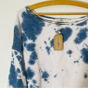 Natural Life NWT  Women’s Palmer Blue & White Tie Dye Crop Sweatshirt Size Small Photo 2