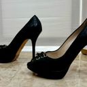 Christian Dior Dior Cannage Leather Peep Toe Pumps. Size 36. Black Photo 4