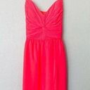 Shoshanna NWT  Carine 100% Silk Bright Pink Spaghetti Strap Mini Dress Size 10 Photo 0