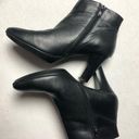 Anne Klein  Black Leather Alas Ankle Booties Photo 3