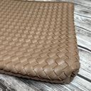 Unbranded Faux Leather Woven Design Zippered Bag Perfect for Laptop Brown Slim Photo 6