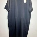 Eileen Fisher  Women's Our Signature Size M Black Organic Cotton Jersey Dress NWT Photo 0