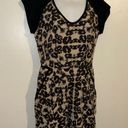 Rebecca Taylor Silk LEOPARD BLOCK Mini Dress color black & cream Size US 4 NWT Photo 0