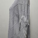 Simply Southern  Gray Cable Knit Fringe Oversized Sweater Size XL Photo 2