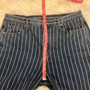 American Eagle Mom Jean high rise striped cotton denim jeans 12 Photo 7