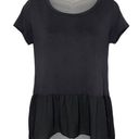 Juicy Couture Black Peplum Top Size XS Photo 0