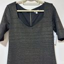 Bisou Bisou  Black Dress with Gold shimmer Size 10 NWT Photo 2