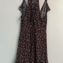 American Eagle floral sundress wrap style black red tie up back summer dress Photo 5