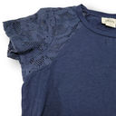 Ariat  Top Size Small Women's Casual Shirt Lace Knit Sleeves And Shoulders Blue T-Shirt  Photo 2