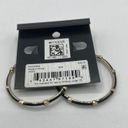 DKNY  Epoxy Heart Small Hoop Earrings in Gold/Black MSRP $35 NWT Photo 4