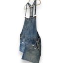 Natural Reflections Womens  Stretchy Distressed Denim Overall Shorts Size XXL Photo 15